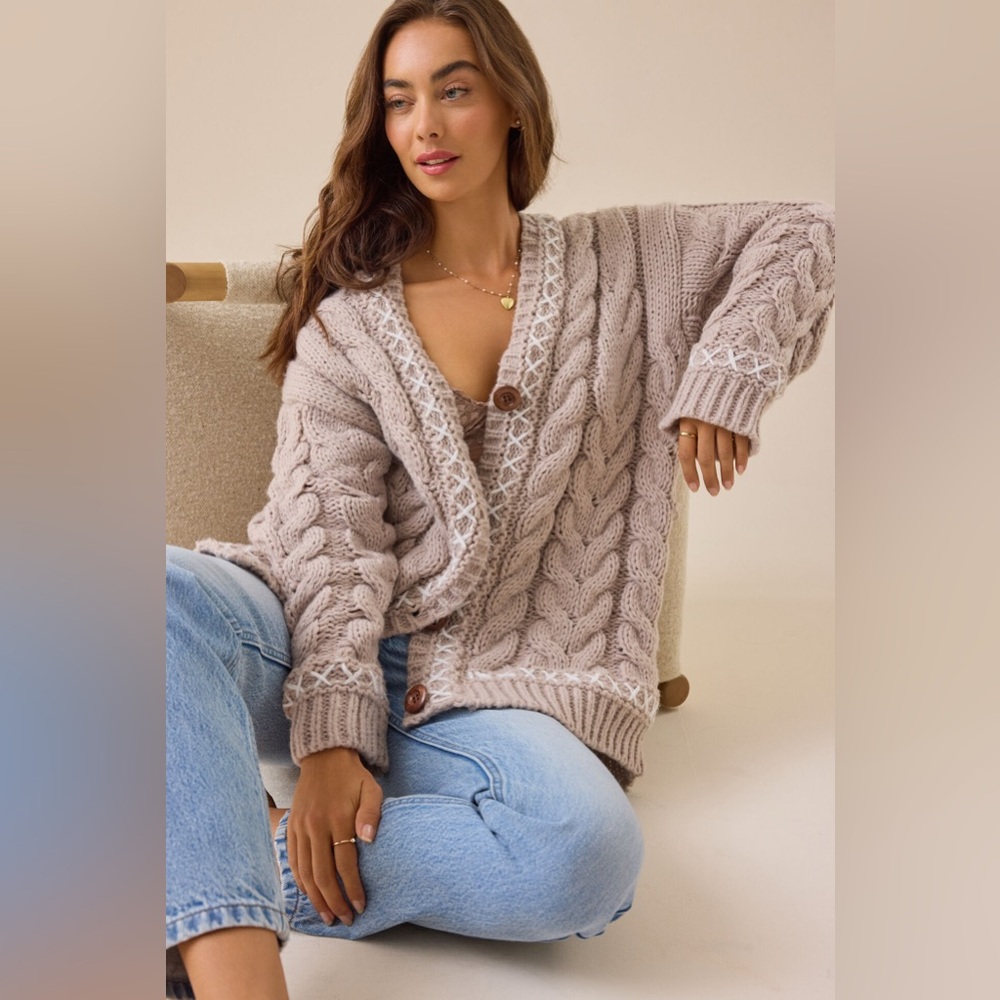 Altar'd State Abby Whipstitch Chunky‎ Cardigan